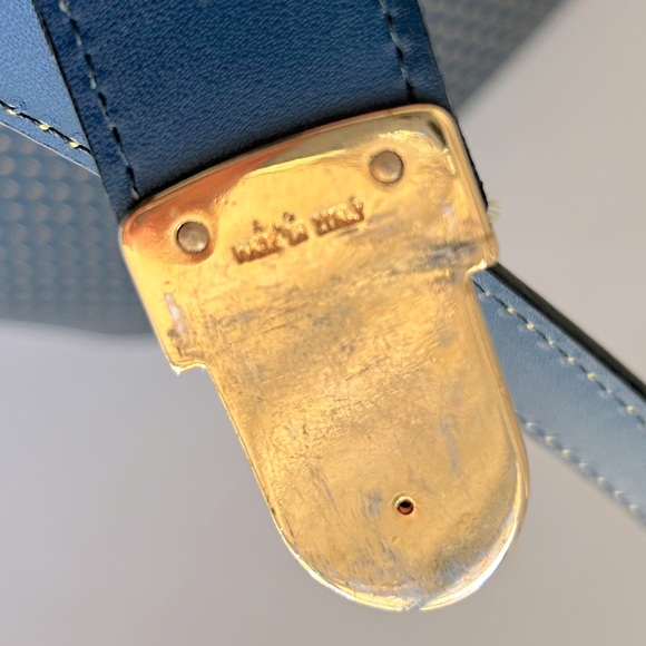 Dooney & Bourke vintage cabrio navy perforated leather bucket bag long handles - Picture 6 of 10